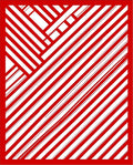 Bold Red Linear Weave Rug