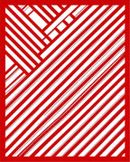 Bold Red Linear Weave Rug