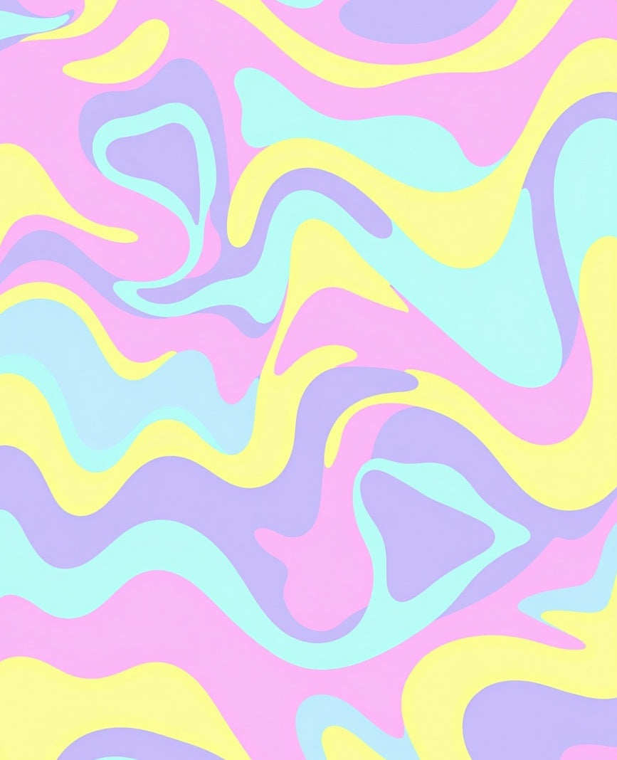 Pastel Swirl Abstract Flow Pattern Rug