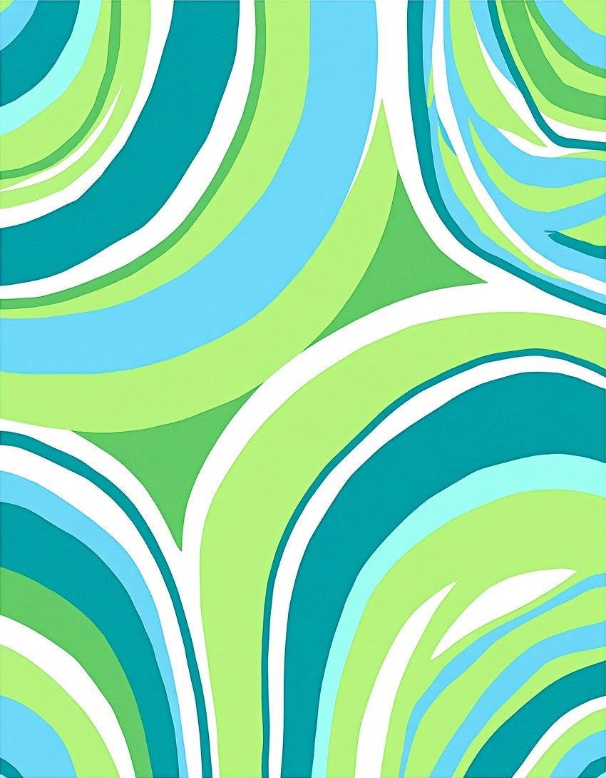 Groovy Swirl Abstract Pattern Rug