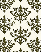 Classic Damask Flourish Pattern Rug