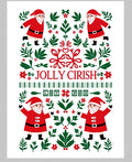 Jolly Red Santa Folk Art Rug