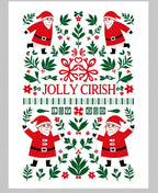 Jolly Red Santa Folk Art Rug