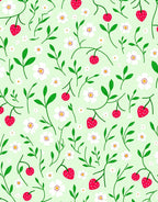 Strawberry Patch Floral Pattern Rug