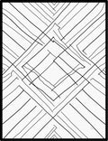Monochromatic Diagonal Geometric Line Art Rug