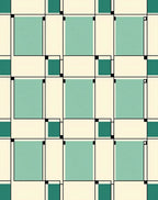 Modern Geometric Tiled Pattern Rug
