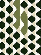 Organic Wave Diamond Pattern Rug