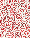 Red Swirl Abstract Pattern Rug