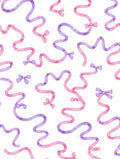 Pink Purple Ribbon Bows Pattern Rug