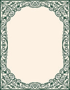 Elegant Swirls Botanical Border Rug