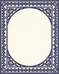 Classic Blue Cream Geometric Pattern Rug