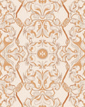 Elegant Beige and Ochre Baroque Pattern Rug