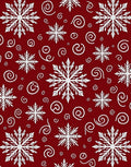 Winter Snowflake and Swirl Pattern Rug