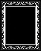 Classic Black White Scrollwork Decorative Rug