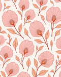 Delicate Pink Floral Pattern Rug