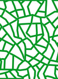 Green Abstract Geometric Lines Rug