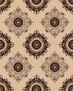 Elegant Brown Mandala Pattern Rug