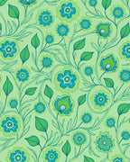 Retro Floral Vines Pattern Rug