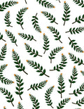 Green Leafy Branch Arrangement Rug