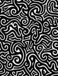 Bold Abstract Swirl Pattern Rug