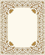 Elegant Floral Scrollwork Golden Design Rug