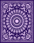 Radiant Sunburst Paisley Pattern Rug
