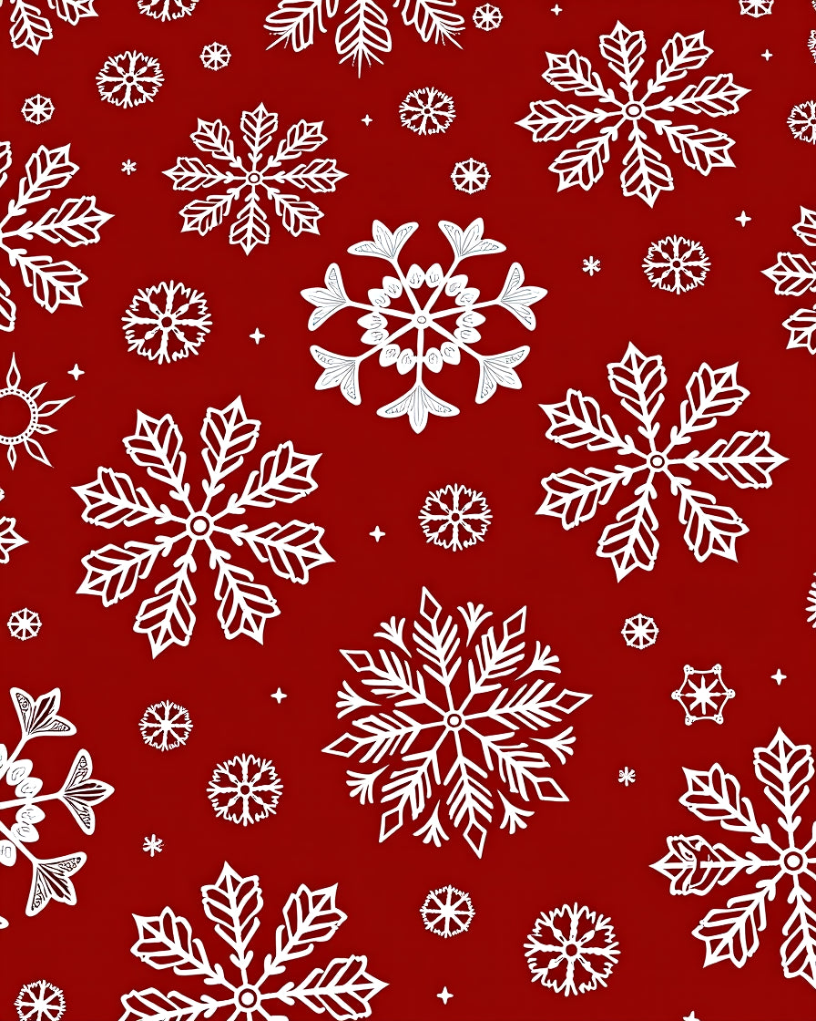 Winter Snowflakes Pattern Rug