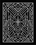 Black White Geometric Art Deco Rug