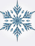 Frosty Blue Ice Crystal Snowflake Design Rug