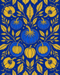 Harvest Pumpkins Foliage Pattern Rug