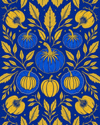 Harvest Pumpkins Foliage Pattern Rug