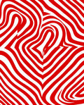 Red White Swirl Abstract Pattern Rug