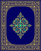 Ornate Floral Centerpiece Rectangle Rug
