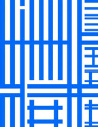 Modern Blue White Geometric Lines Rug