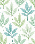 Delicate Leaf Patterned Pastel Rug
