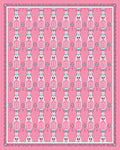 Pink Geometric Lantern Pattern Rug