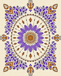 Floral Medallion With Purple Accents Rug