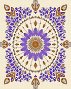 Floral Medallion With Purple Accents Rug