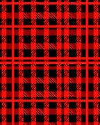 Red Plaid Pattern Rug