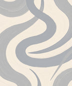 Soft Blue Cream Swirls Pattern Rug