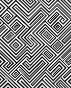 Graphic Maze Pattern Rug