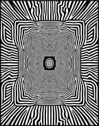 Optical Illusion Black White Stripe Rug