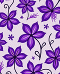 Bold Purple Floral Pattern Rug