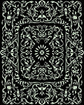 Light Vines Floral Medallion Pattern Rug