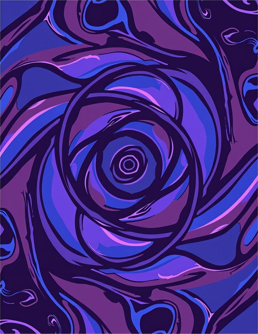 Abstract Swirls In Vibrant Colors Rug