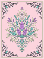 Floral Vine Scrollwork Pastel Rug