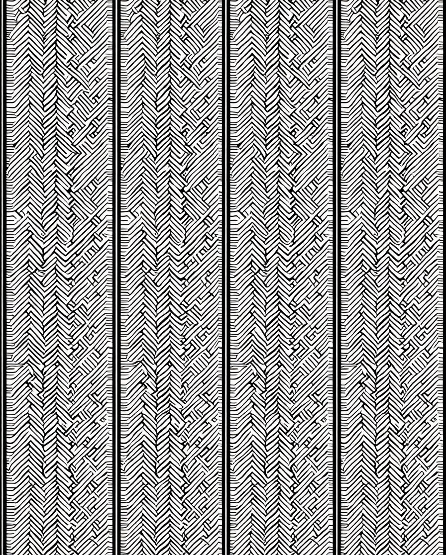 Abstract Maze Geometric Stripe Pattern Rug