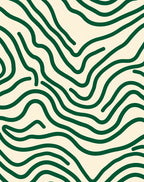 Abstract Organic Wave Pattern Rug