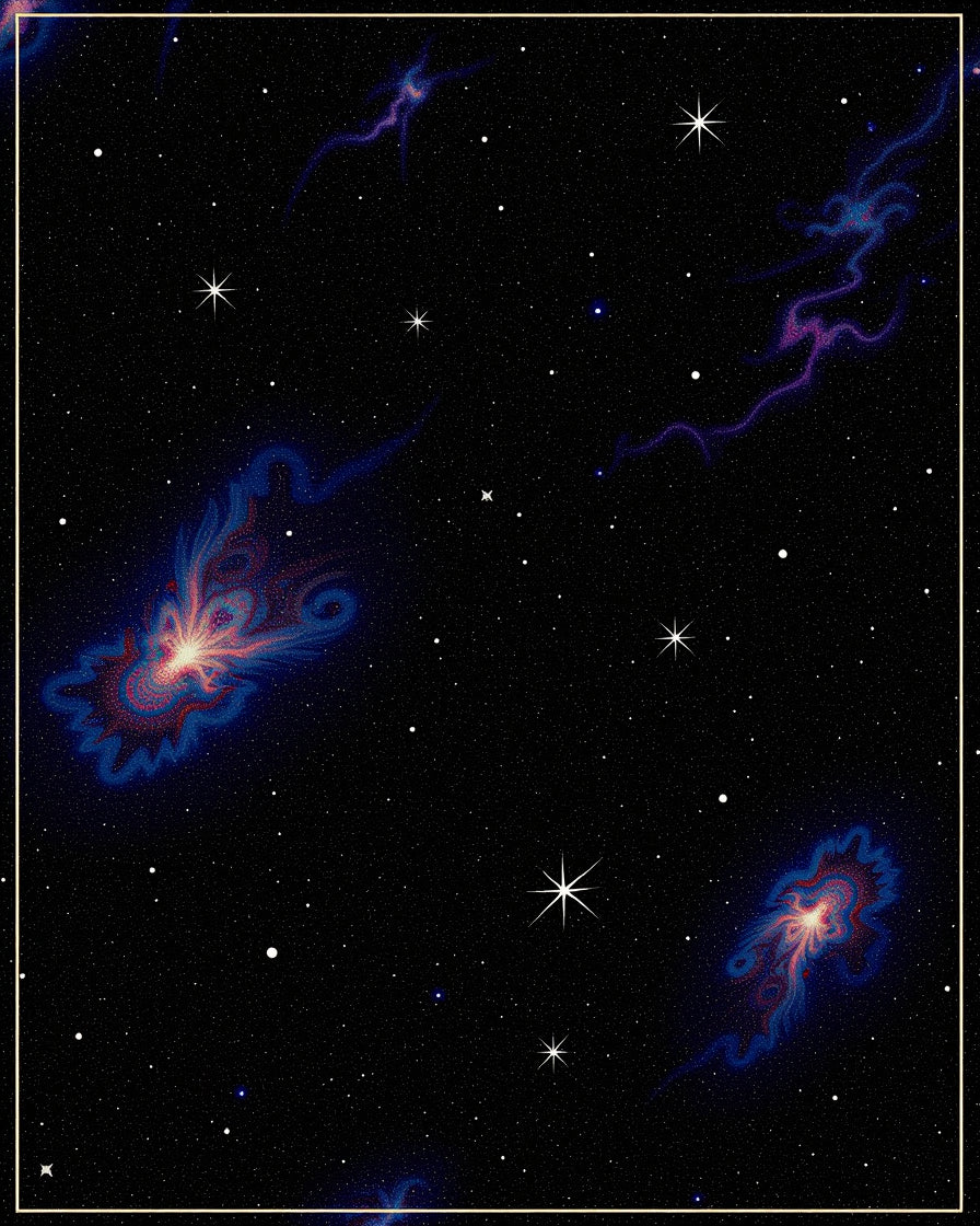 Cosmic Nebula Swirls Pattern Rug