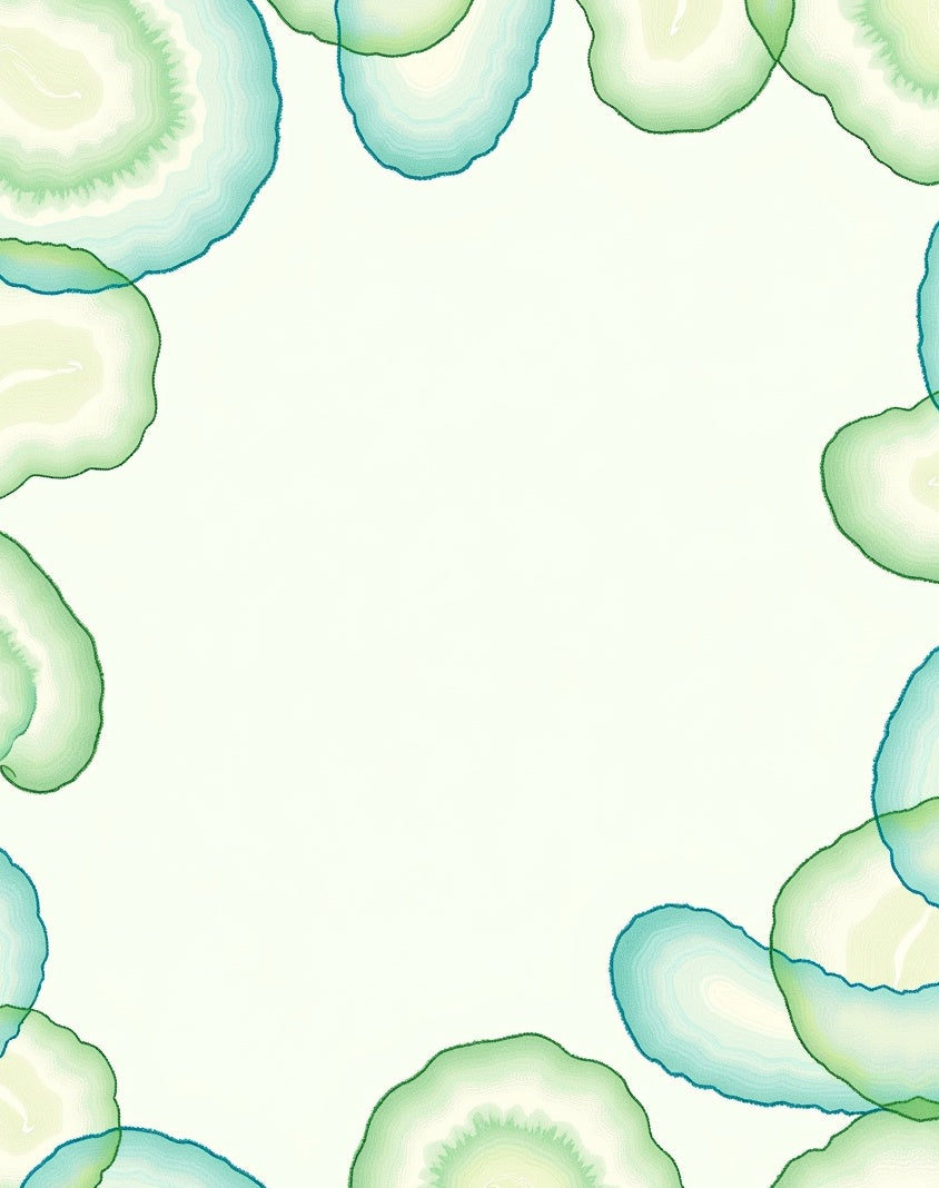 Green And Blue Agate Slices Rug